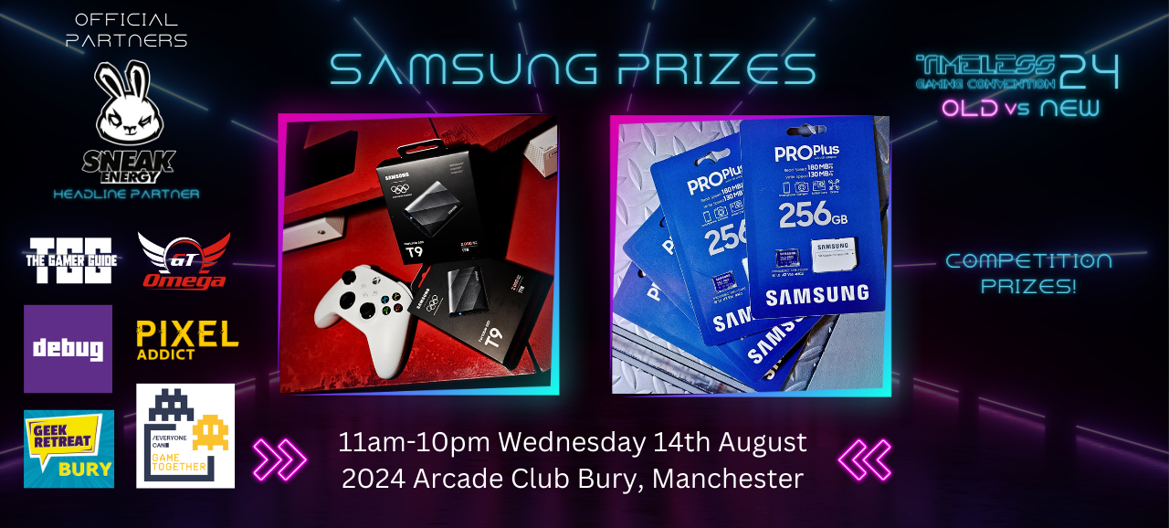Announcing Samsung prizes! – Timeless Gaming Con